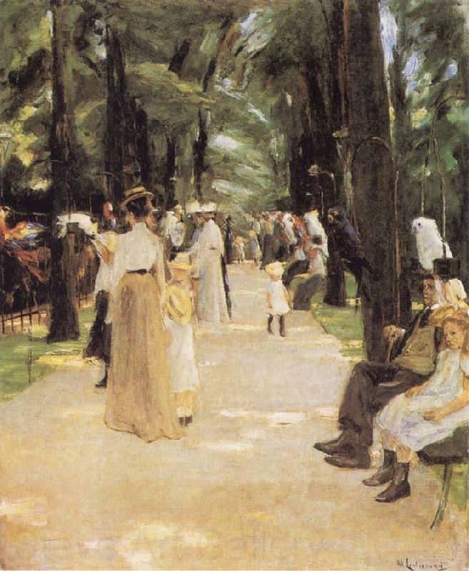Max Liebermann The Parrot Walk at Amsterdam Zoo Norge oil painting art